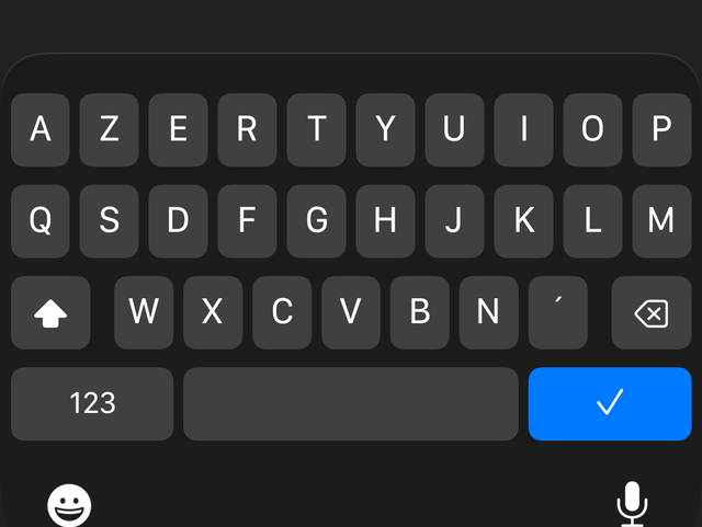 Clavier iOS déployé